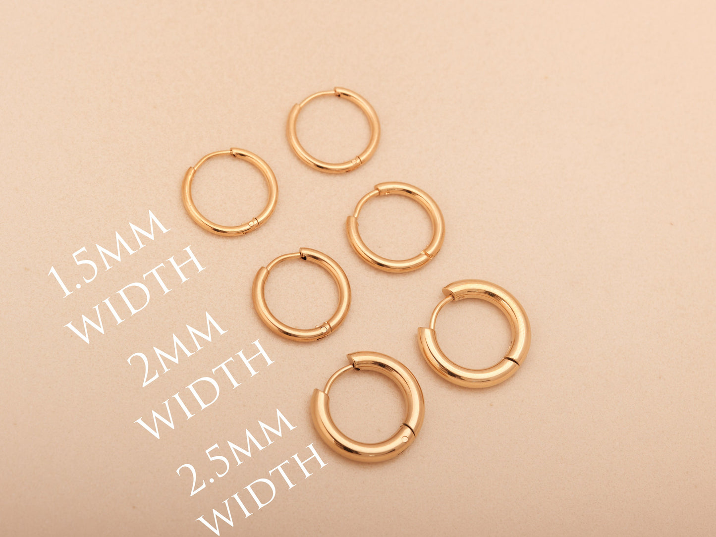 Gold Small Huggie hoop earring, gold hoop earrings, thick hoop earrings, Gold Huggies, chunky Huggie, Silver Huggies, Silver Earrings, Clip