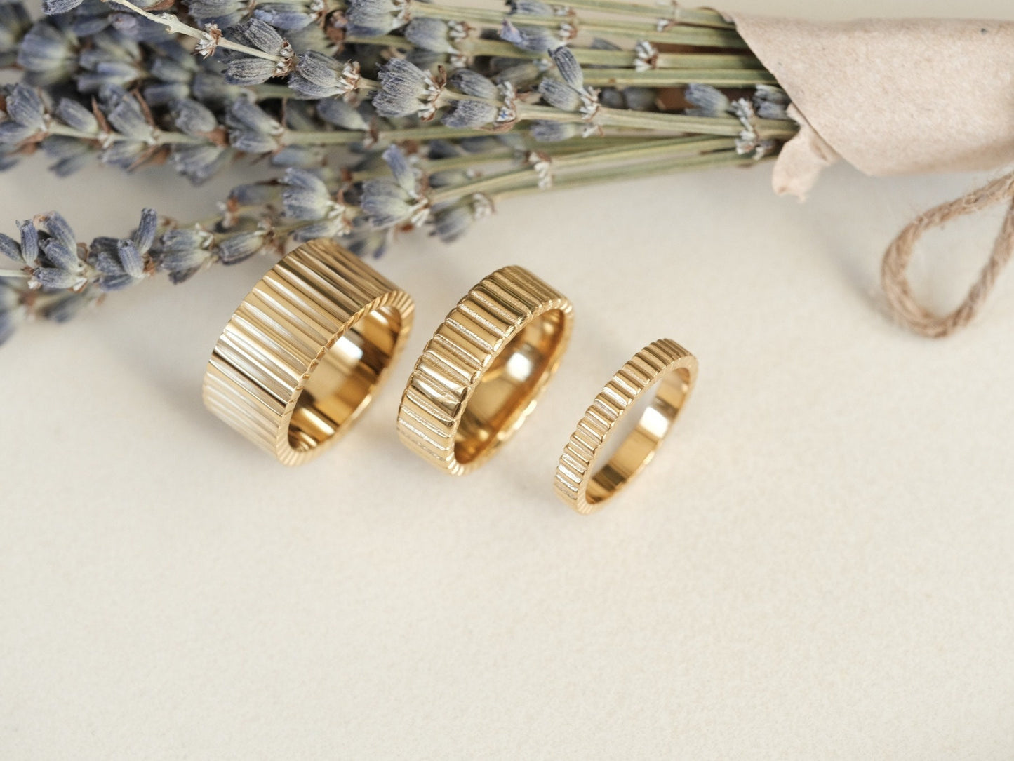 18K Gold PVD Band ring, Gear ring, Chunky ring, Dainty Ring, Minimalist ring, Thin gold ring, Wide band ring, Stacking ring, WATERPROOF Ring