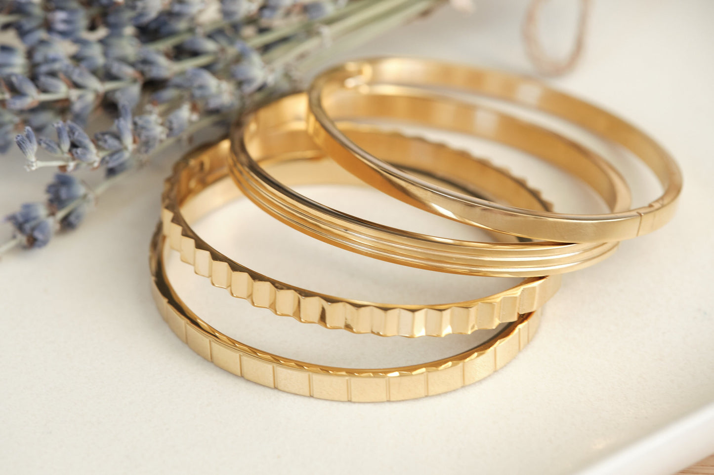 Gold Patterns Bangle, Gold Bangle, Open Bangle, Click Bangle, Thin Bangle, Stylist Bangle, Cuff Bangle, Waterproof, Chic Bangle, Bangle Gift