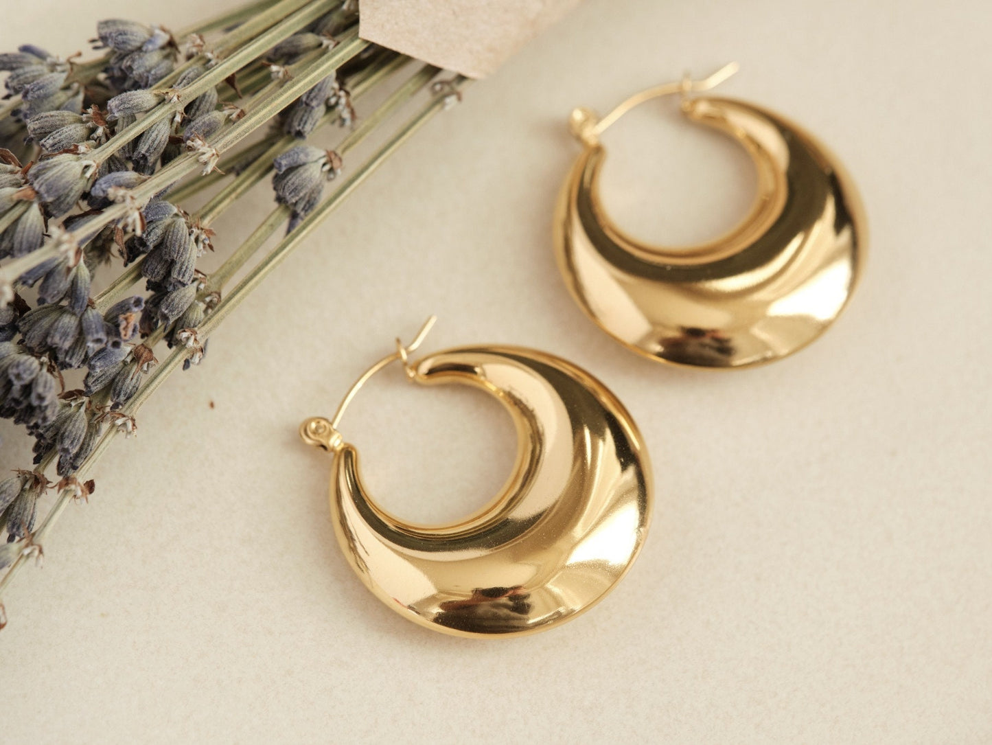 Gold Hollow Hoops, Bubble Hoops, Gold Bubble Earrings, Boho Earring, Gold Hoop Earring, Gold Earring, Waterproof Earring, Statement Earring