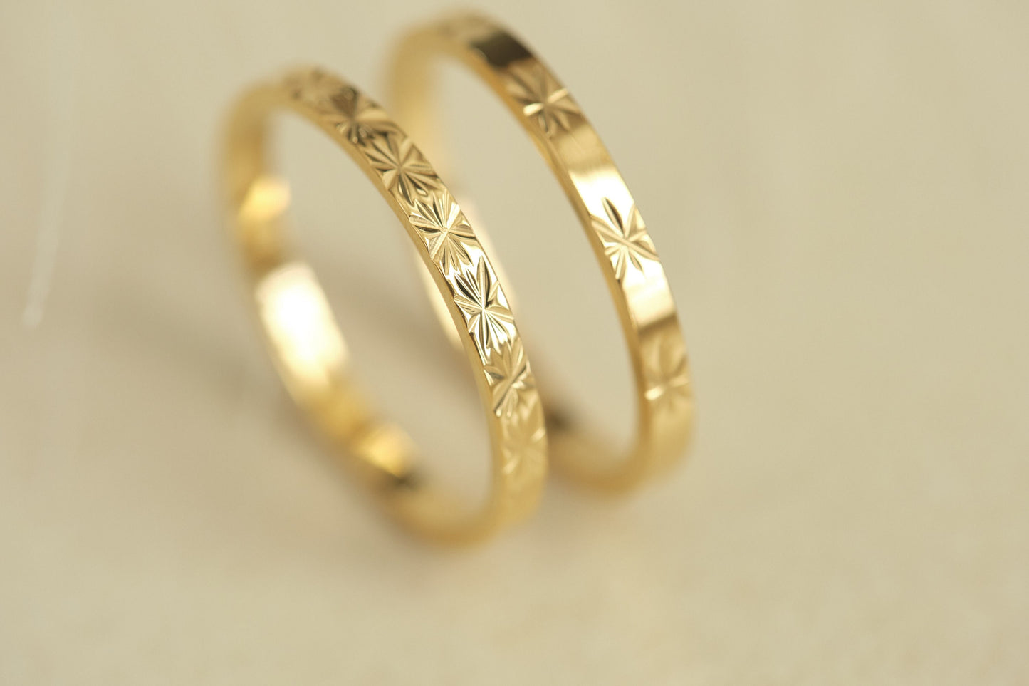 18K Gold Stacking Ring, Pattern ring, Gold Ring, thin ring, dainty ring, delicate ring, stackable ring, minimalist, minimal ring, ring gift