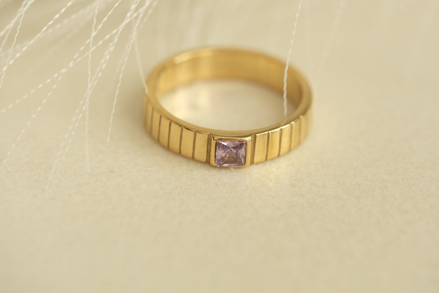 Gold Ring, Diamond Zirconia Ring,  CZ Diamond Ring, Solitaire Ring, Statement ring, Gem ring, waterproof ring, promise ring, gemstone ring