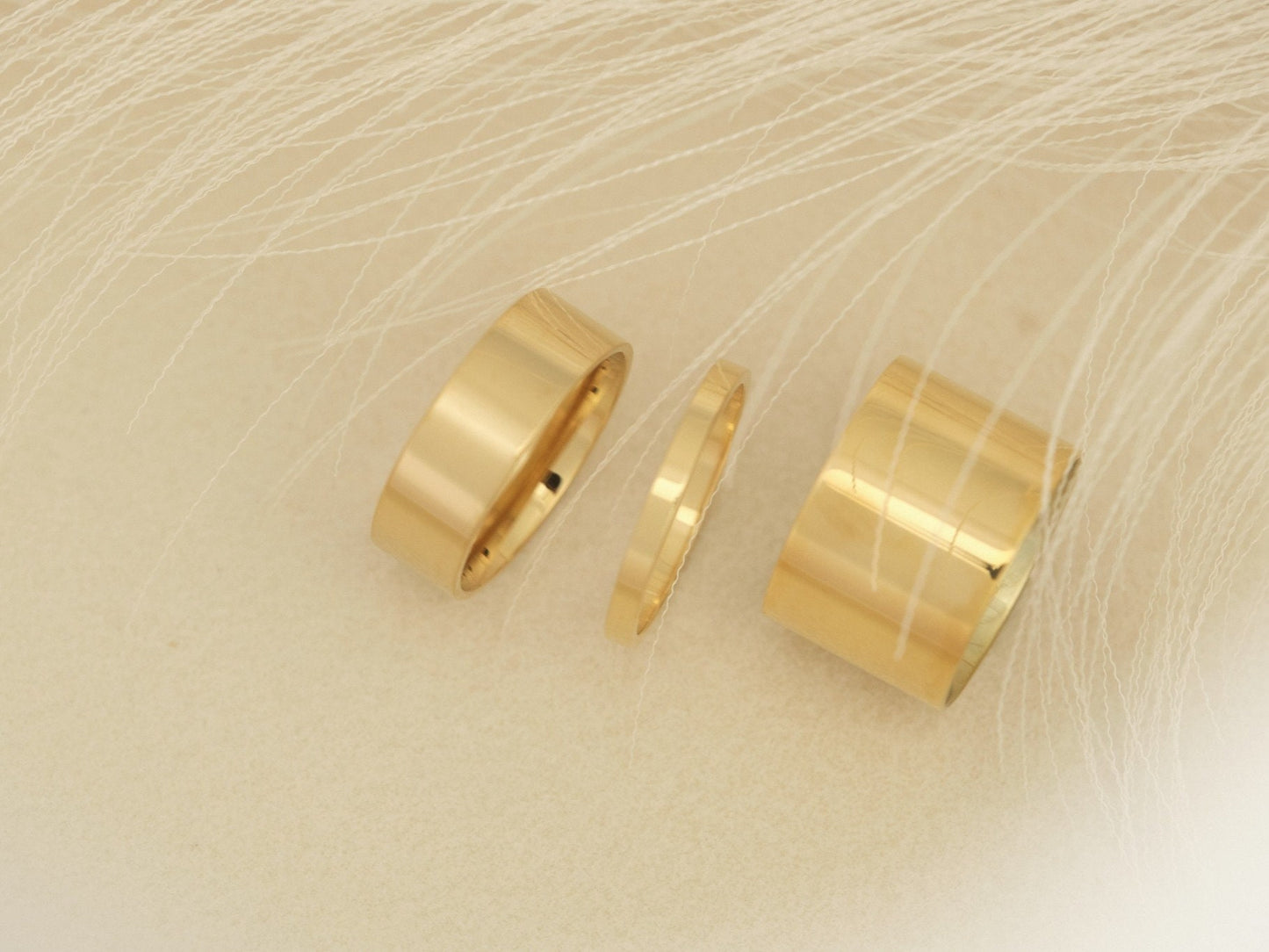 18K Gold PVD Band ring, Glossy band ring Chunky gold ring, Minimalist ring, wide gold ring, wide band ring, Stacking ring, Layering ring