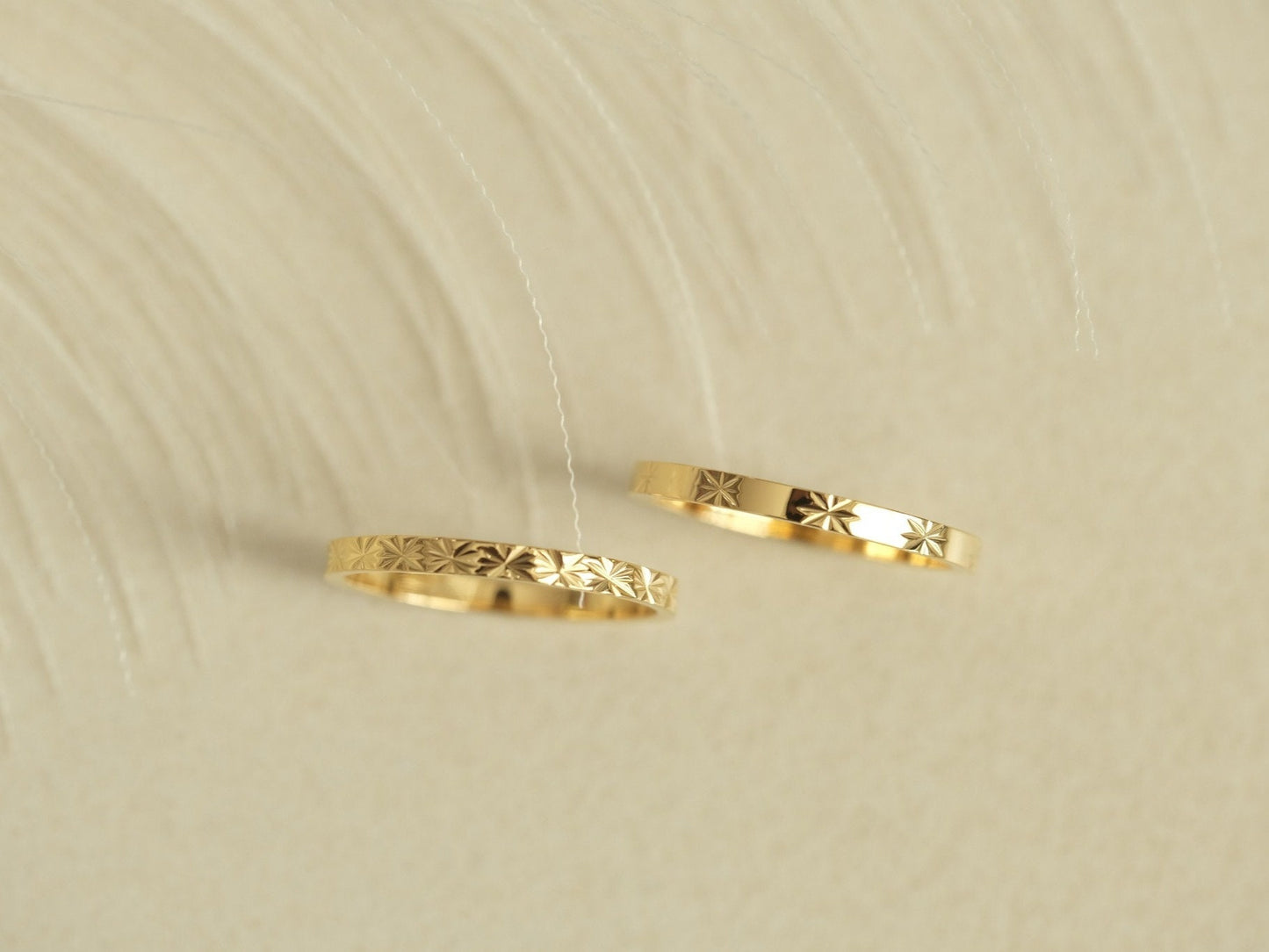 18K Gold Stacking Ring, Pattern ring, Gold Ring, thin ring, dainty ring, delicate ring, stackable ring, minimalist, minimal ring, ring gift