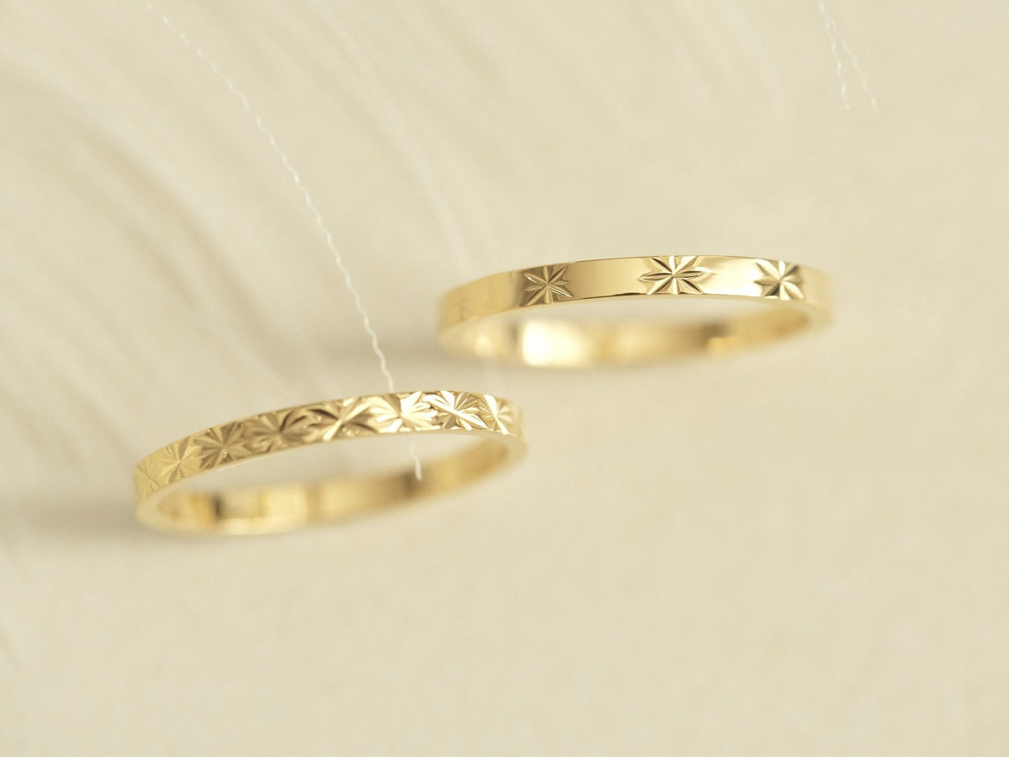 18K Gold Stacking Ring, Pattern ring, Gold Ring, thin ring, dainty ring, delicate ring, stackable ring, minimalist, minimal ring, ring gift