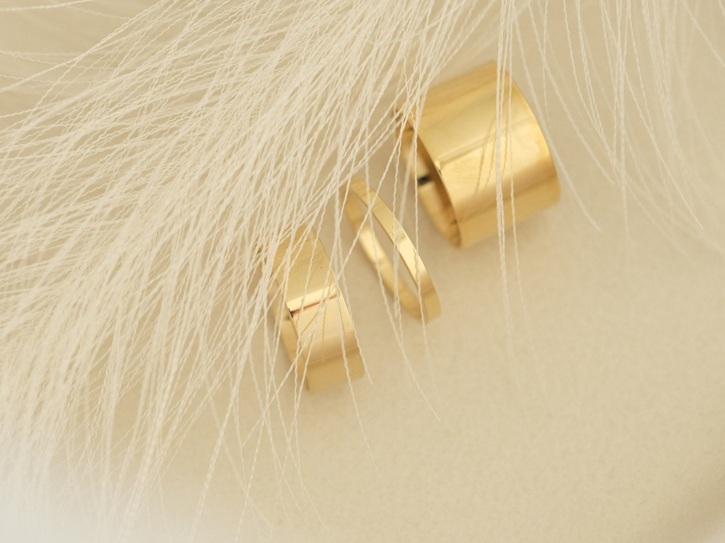 18K Gold PVD Band ring, Glossy band ring Chunky gold ring, Minimalist ring, wide gold ring, wide band ring, Stacking ring, Layering ring