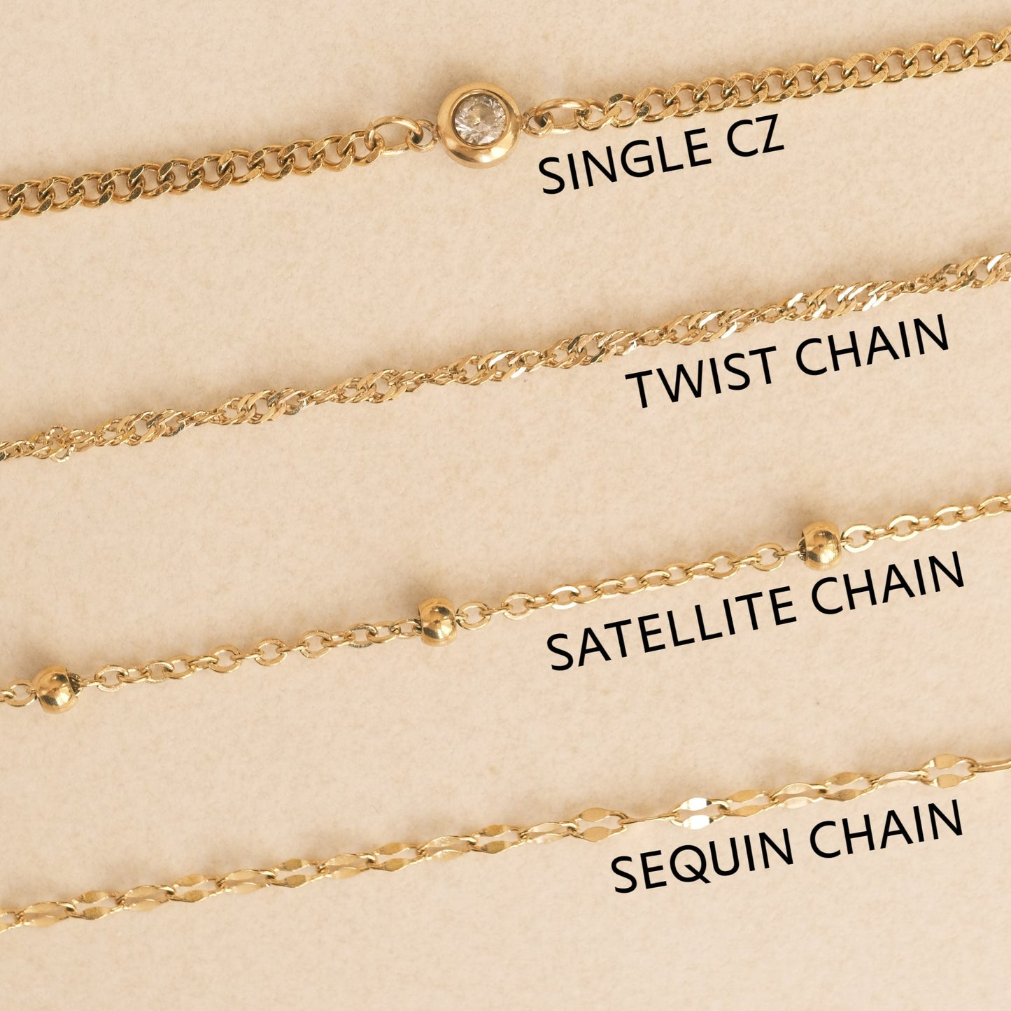 Gold Anklet, Anklets for woman, Twist Chain Anklet, Gold Chain Anklet, Dainty Anklet, Satellite Chain, Sequin Chain, Tiny Diamond Anklet