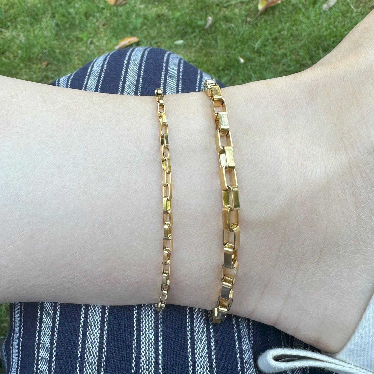 Gold Anklet, Gold Chunky Linked Chain Anklet, Chain Anklet, Gold Anklet Bracelets, Waterproof Anklet, Anklet for Summer, Gold Anklet Beach