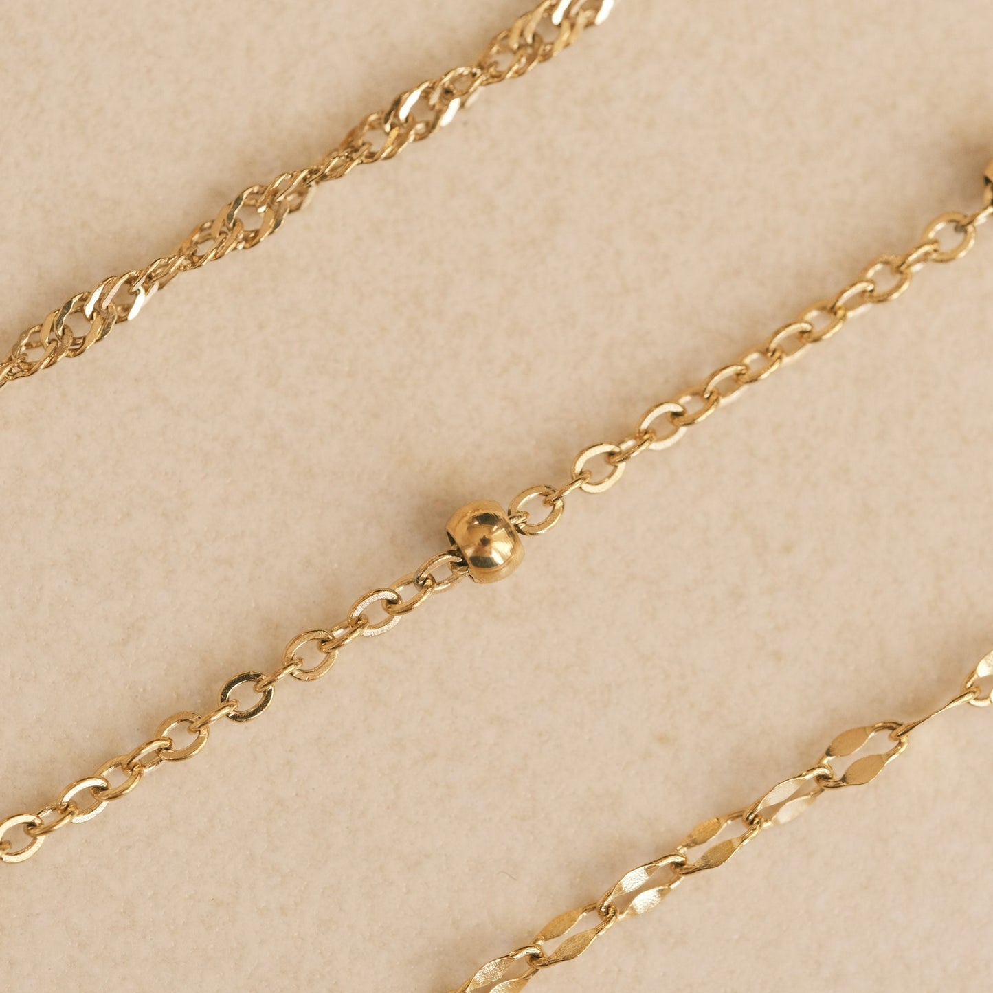Gold Anklet, Anklets for woman, Twist Chain Anklet, Gold Chain Anklet, Dainty Anklet, Satellite Chain, Sequin Chain, Tiny Diamond Anklet
