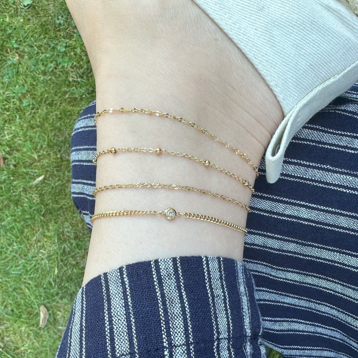 Gold Anklet, Anklets for woman, Twist Chain Anklet, Gold Chain Anklet, Dainty Anklet, Satellite Chain, Sequin Chain, Tiny Diamond Anklet