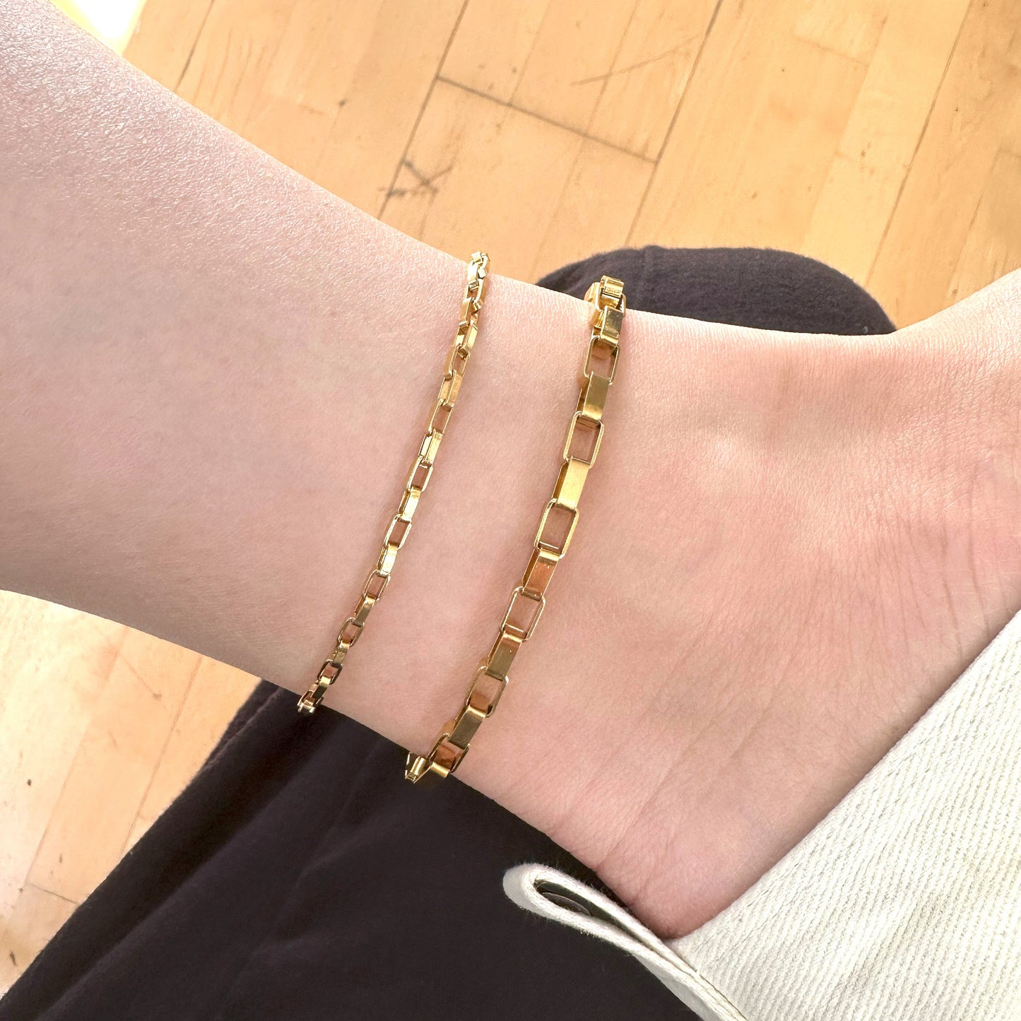 Gold Anklet, Gold Chunky Linked Chain Anklet, Chain Anklet, Gold Anklet Bracelets, Waterproof Anklet, Anklet for Summer, Gold Anklet Beach
