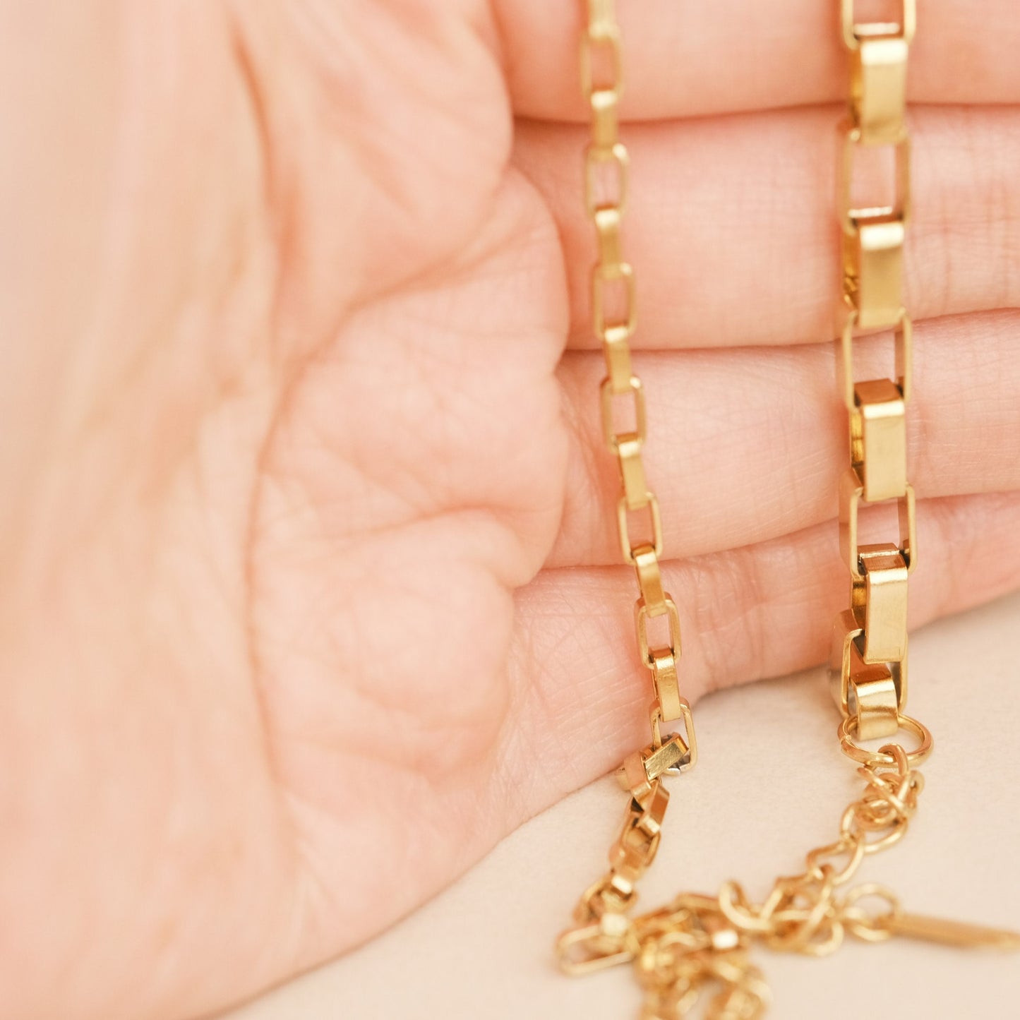 Gold Anklet, Gold Chunky Linked Chain Anklet, Chain Anklet, Gold Anklet Bracelets, Waterproof Anklet, Anklet for Summer, Gold Anklet Beach