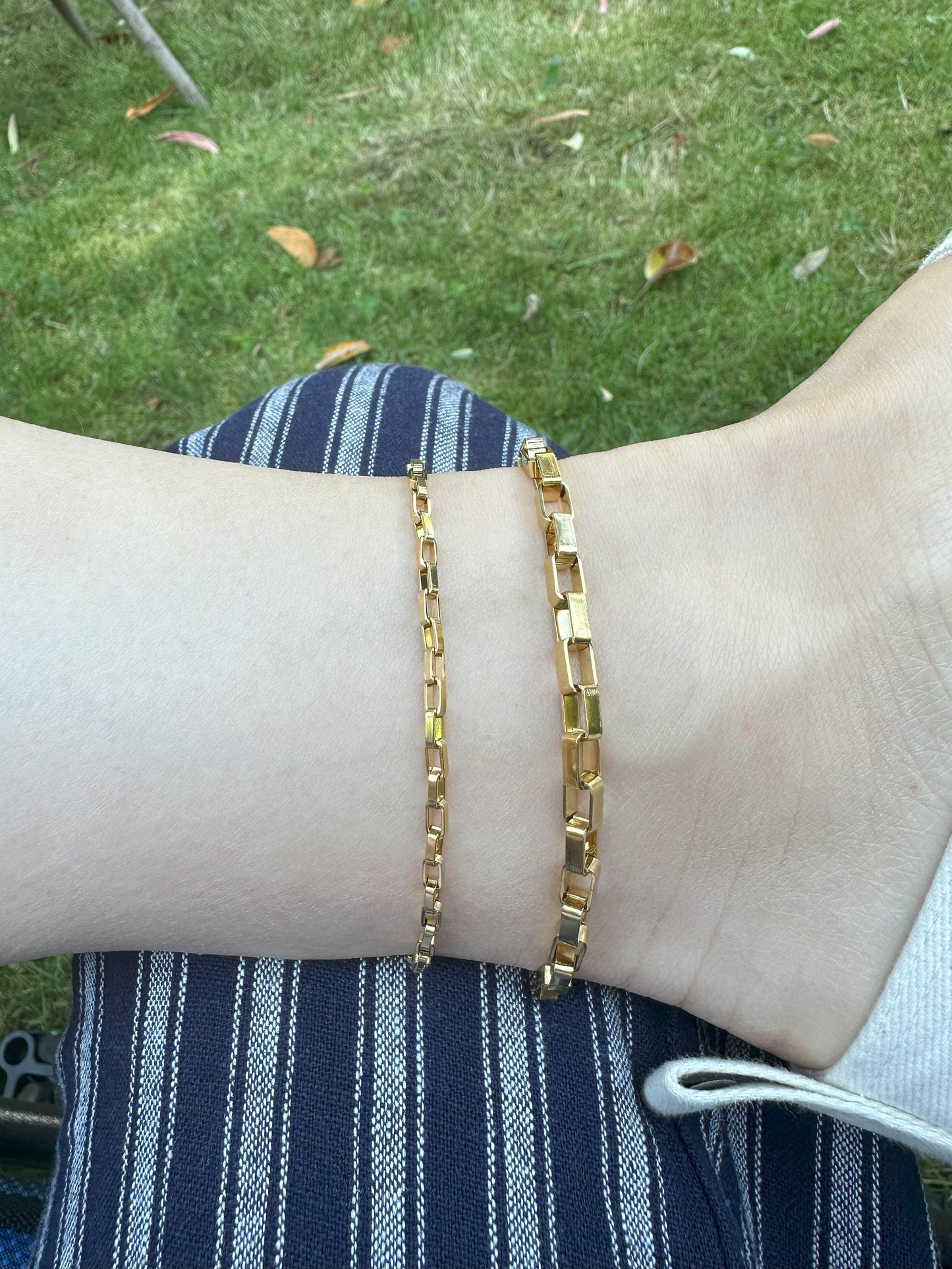 Gold Anklet, Gold Chunky Linked Chain Anklet, Chain Anklet, Gold Anklet Bracelets, Waterproof Anklet, Anklet for Summer, Gold Anklet Beach