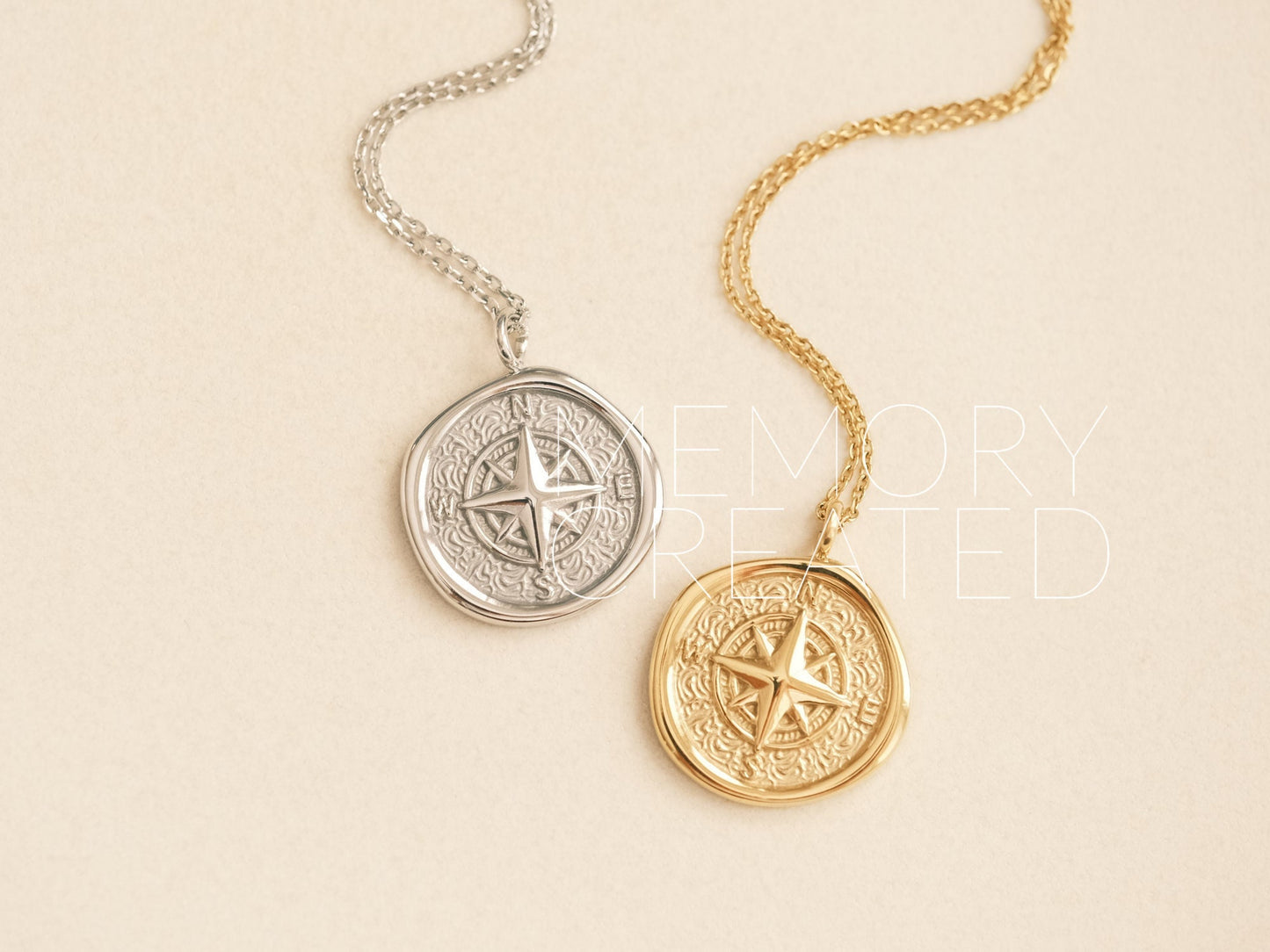 Graduation gift, compass necklace, travelers necklace, Silver necklace, North star necklace, necklace gifts for women, coordinates necklace