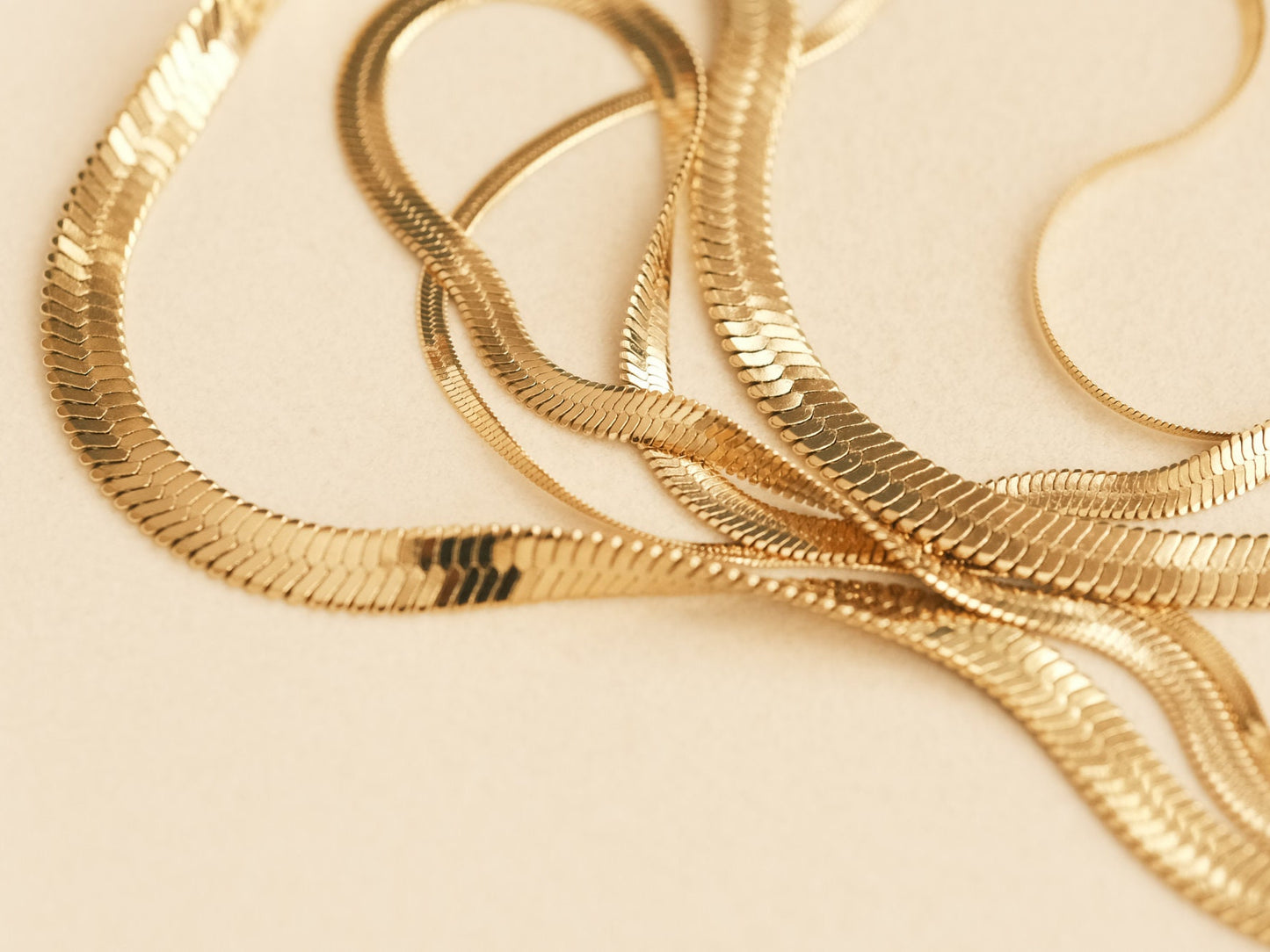 Shiny Gold Snake Chains, Gold Choker, Wide Snake Chains, Herringbone Chains, Snake Choker Necklace, Herringbone necklace, snake chain choker