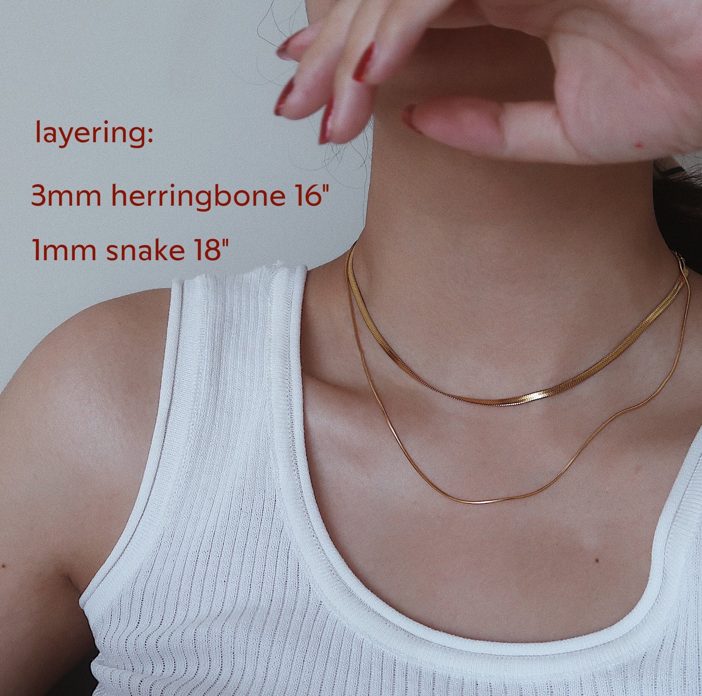Shiny Gold Snake Chains, Gold Choker, Wide Snake Chains, Herringbone Chains, Snake Choker Necklace, Herringbone necklace, snake chain choker
