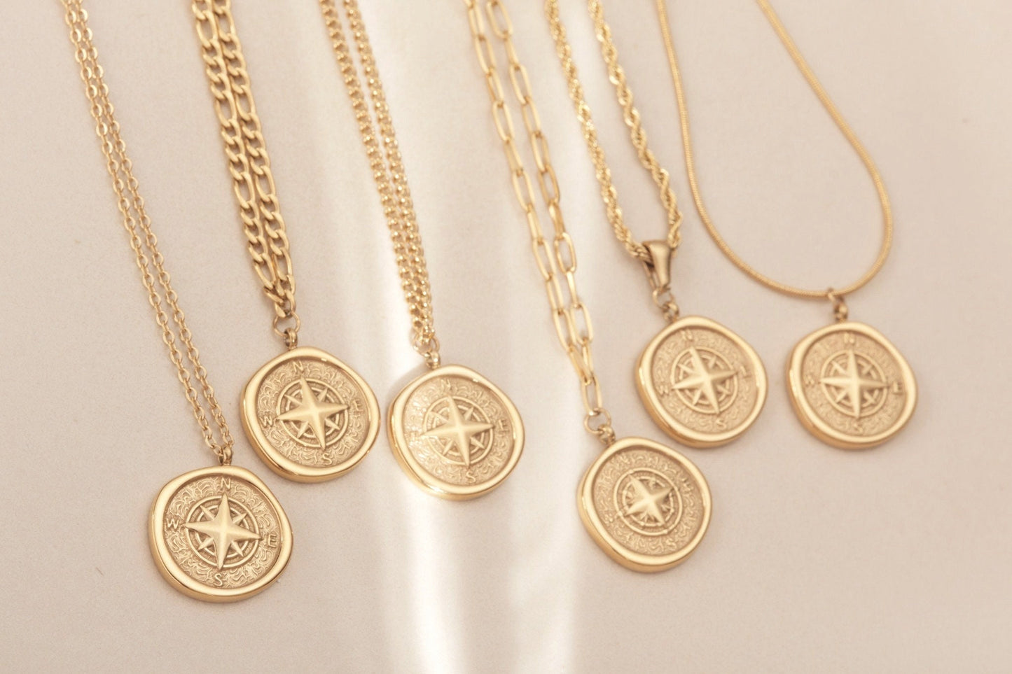 Graduation gift, compass necklace, travelers necklace, gold necklace, North star necklace, necklace gifts for women, coordinates necklace