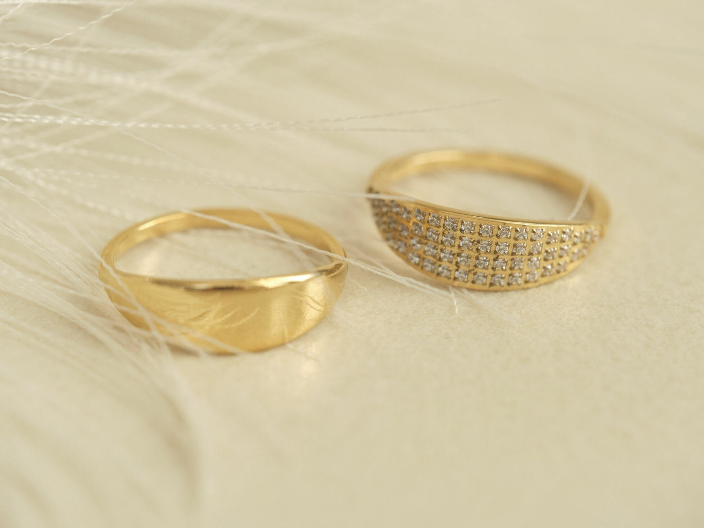 18K Gold PVD Ring, Gold Ring, Gold Stacking Ring, Gold Band for Women, Dainty Ring, Thin Ring, Simple Gold Ring, Diamond Ring, CZ Ring