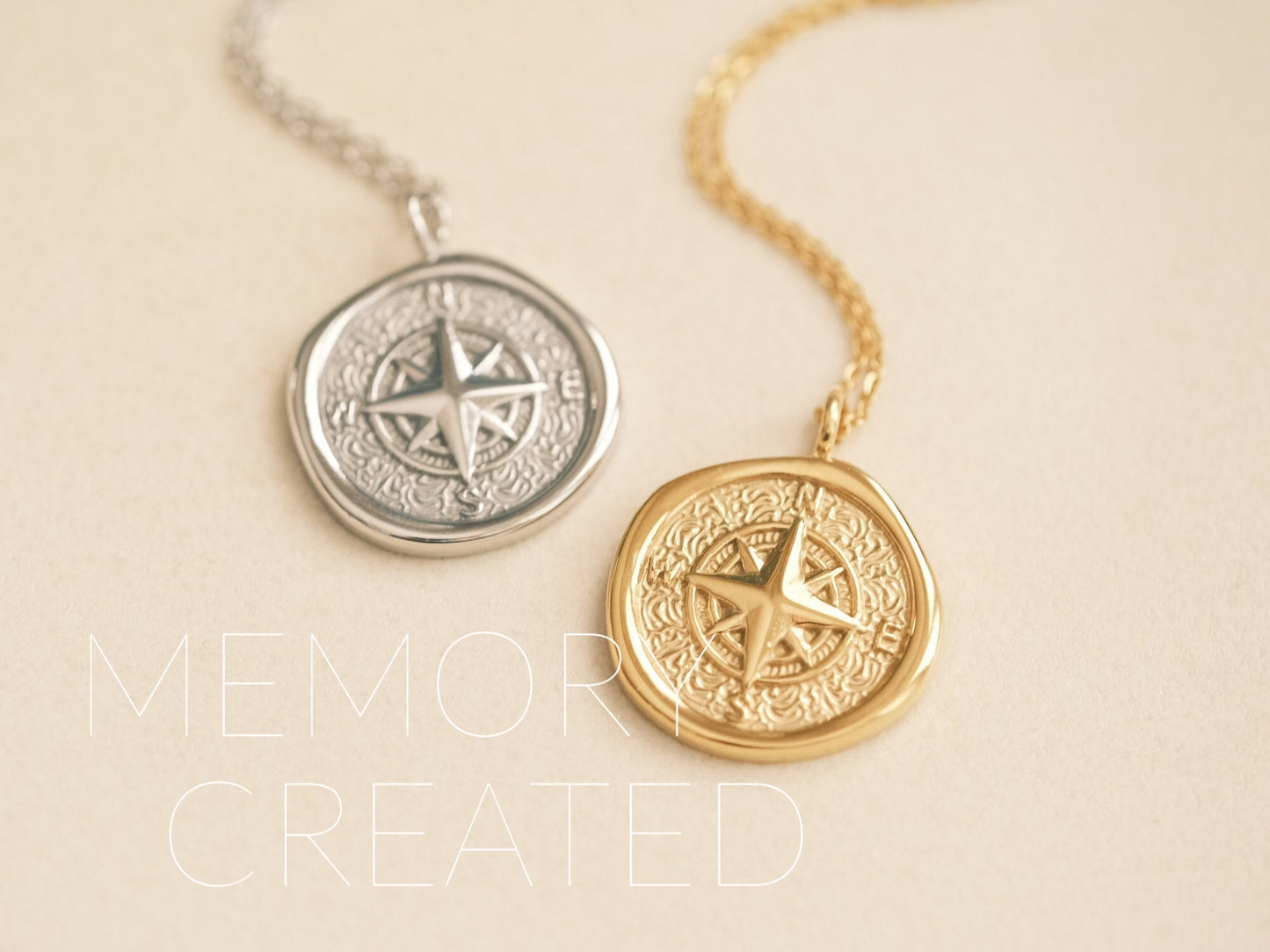 Graduation gift, compass necklace, travelers necklace, gold necklace, North star necklace, necklace gifts for women, coordinates necklace