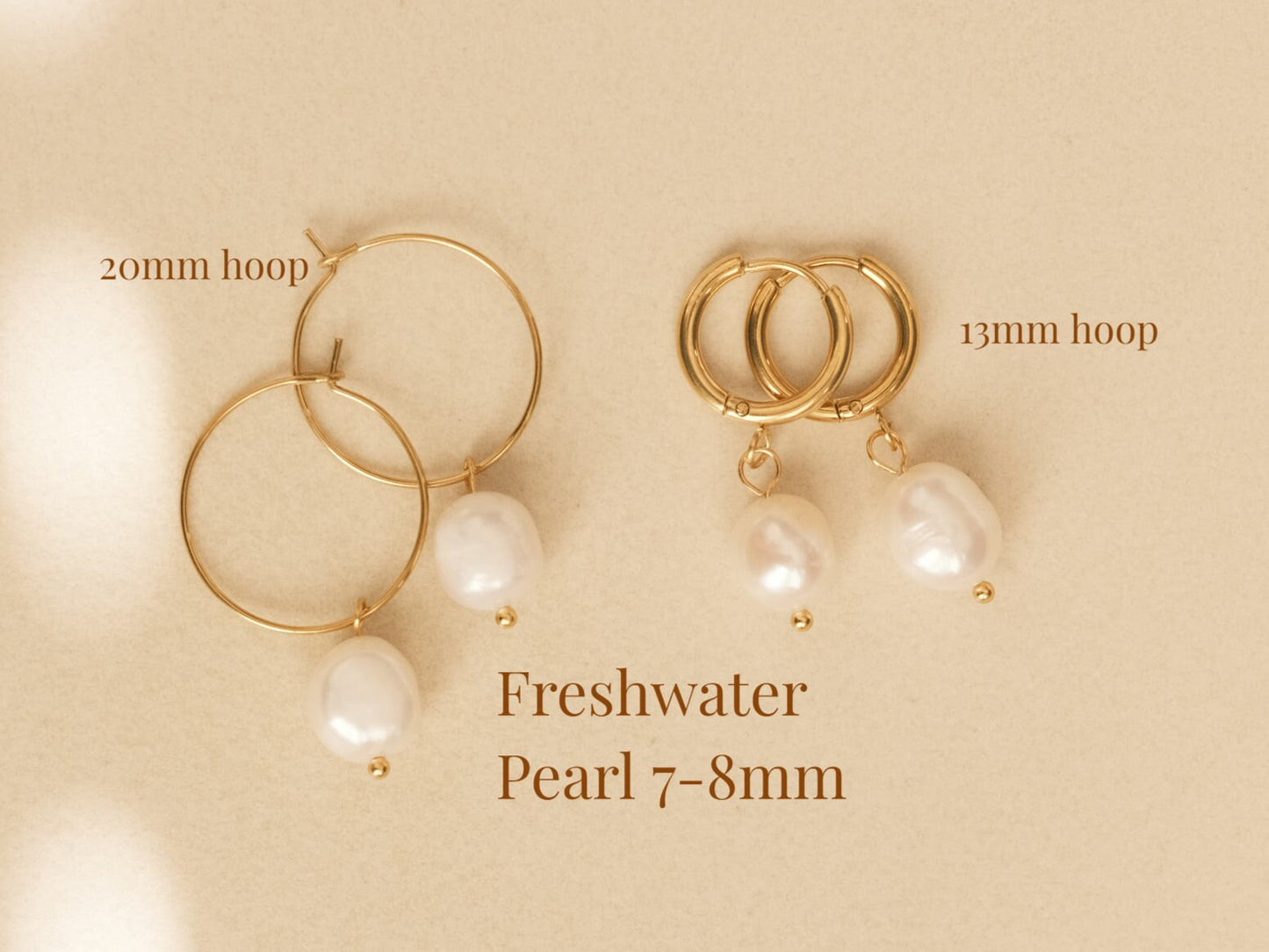 Large Pearl Hoops, Freshwater Pearl Earring, Hoop Pearl Earring, Pearl Dangling Hoops, Bridesmaids Gift, Bridal Earrings, Minimalist Hoops