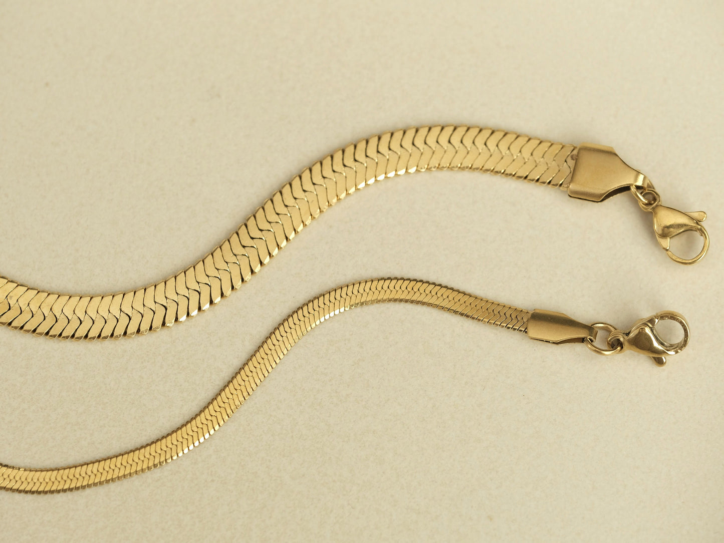 Wide Herringbone Bracelet, Simple Gold Bracelet, Gold Thick Snake Bracelet, Snake Chain Bracelet, Gold Wide Herringbone Bracelet, 6mm Width