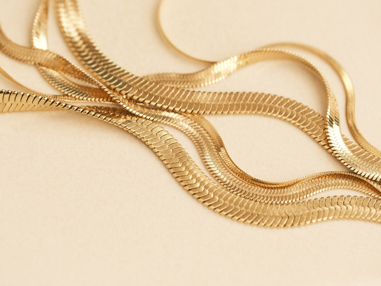 Shiny Gold Snake Chains, Gold Choker, Wide Snake Chains, Herringbone Chains, Snake Choker Necklace, Herringbone necklace, snake chain choker
