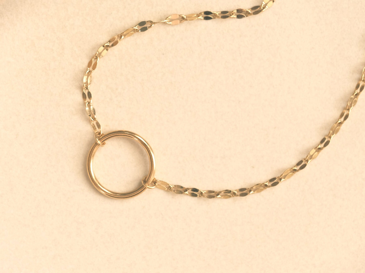 Gold Eternity Circle Bracelet, Sequin Chain Bracelet, Gold Bracelet, Dainty Bracelet, Gold Bracelet Gift for Girl, Christmas Gift for Mom