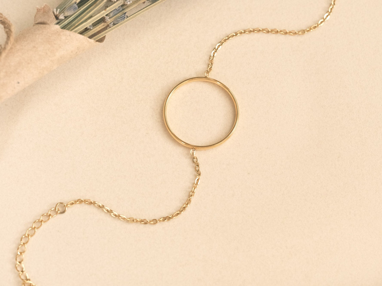 Gold Eternal Circle Bracelet, Gold Bracelet, Large Circle Bracelet, Dainty Bracelet, Gold Bracelet Gift, Bracelet Gift for Daughter from Mom