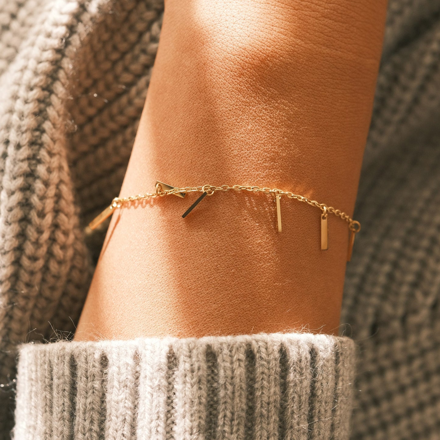 Gold Tassel Bracelet Gold Bracelet Gold Dainty Bracelet Gold Chain Bracelet Cute Bracelet Gift for Her Christmas Gift Stainless Steel