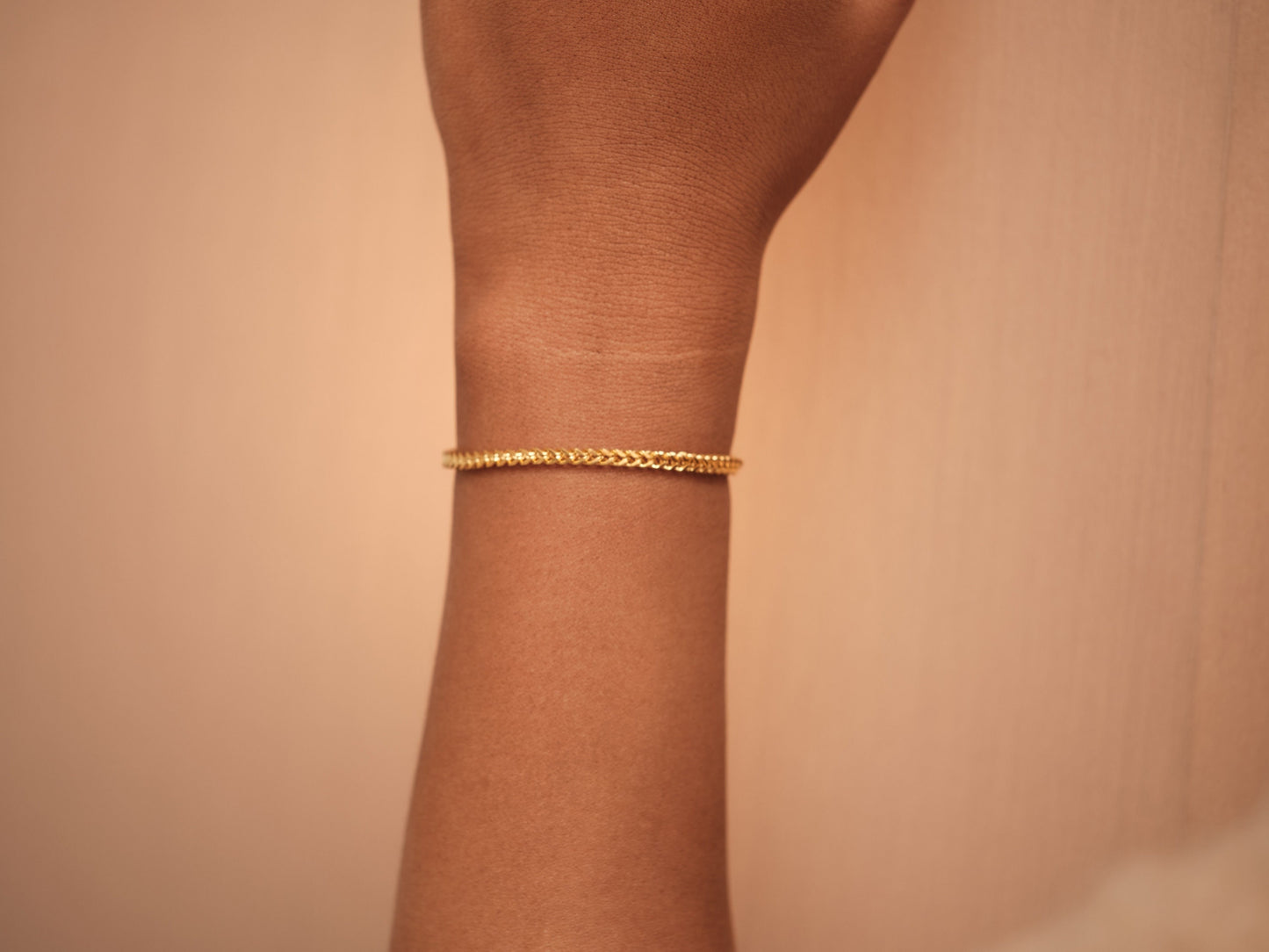 18K Gold Franco Chain Bracelet, Gold Bracelet, Franco Bracelet, Adjustable Bracelet, Waterproof Bracelet, Gold Chain Bracelet, Bracelet Gift