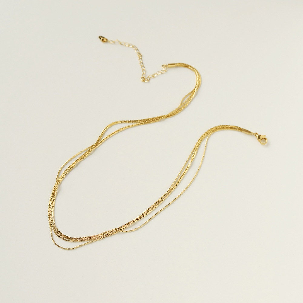 Multi-layers Herringbone Bracelet Gold Bracelet, Gold Herringbone Bracelet, Snake Chain Bracelet, Gold Herringbone Chain Bracelet for her